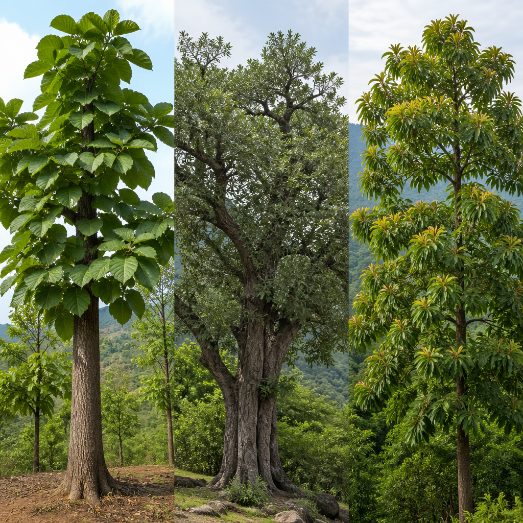 Major tree species Teak, Dhok, Gurjan