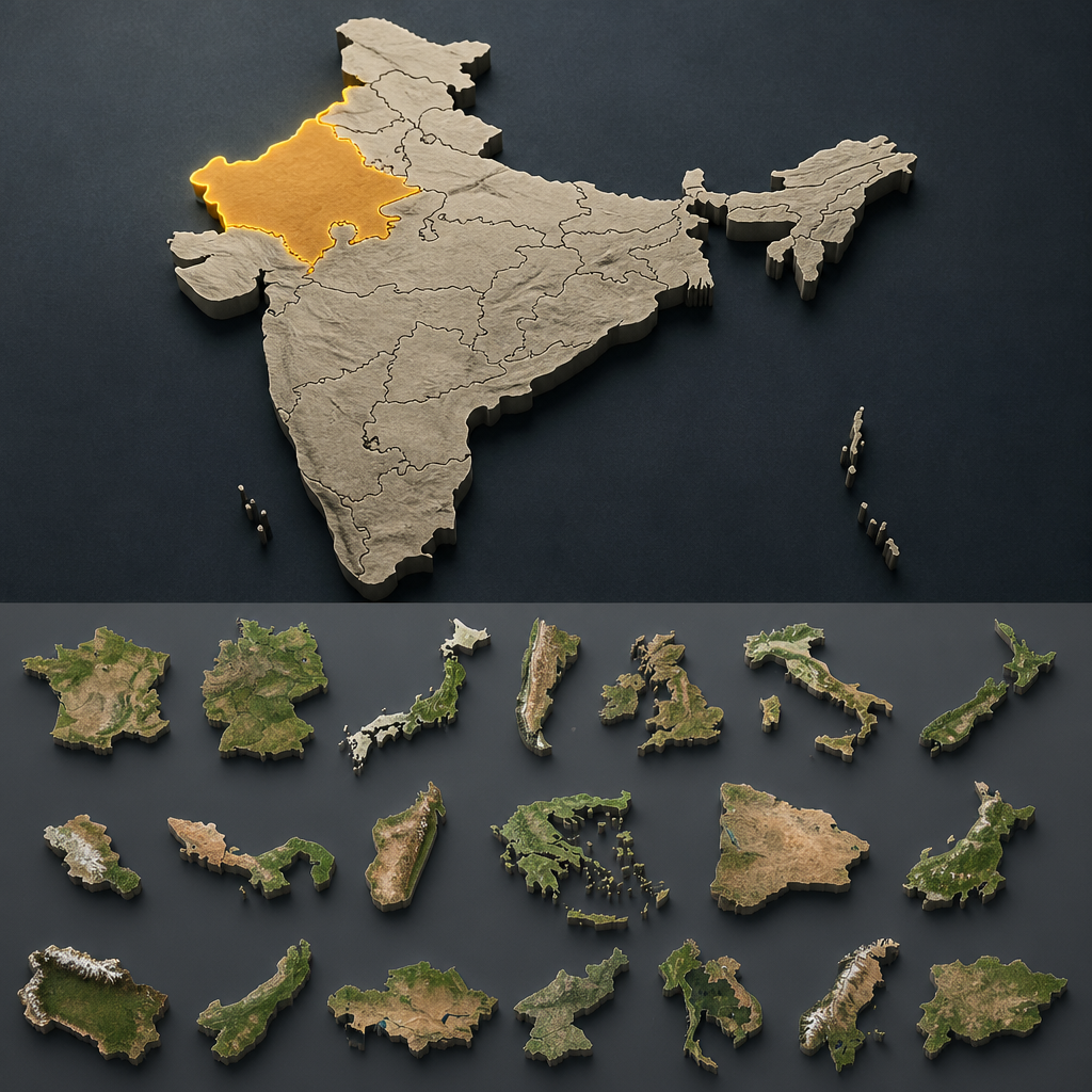 Comparison of states according to area
