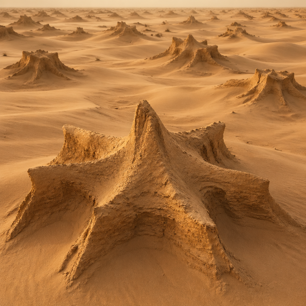 Star Dunes star-shaped stupas