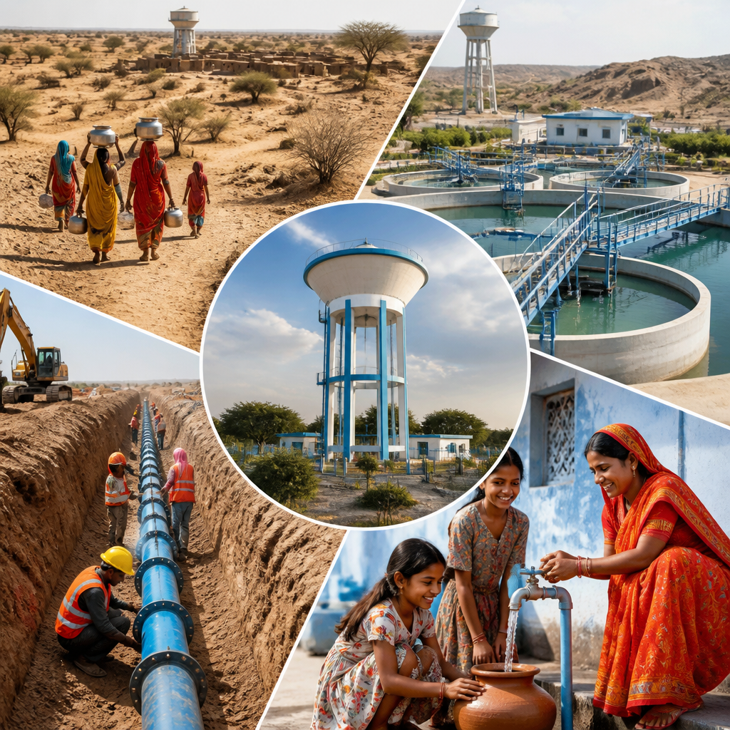 Progress of Jal Jeevan Mission in Rajasthan