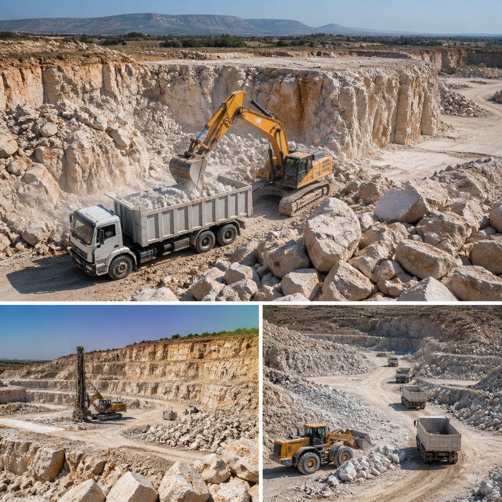 Limestone mining in Jodhpur district
