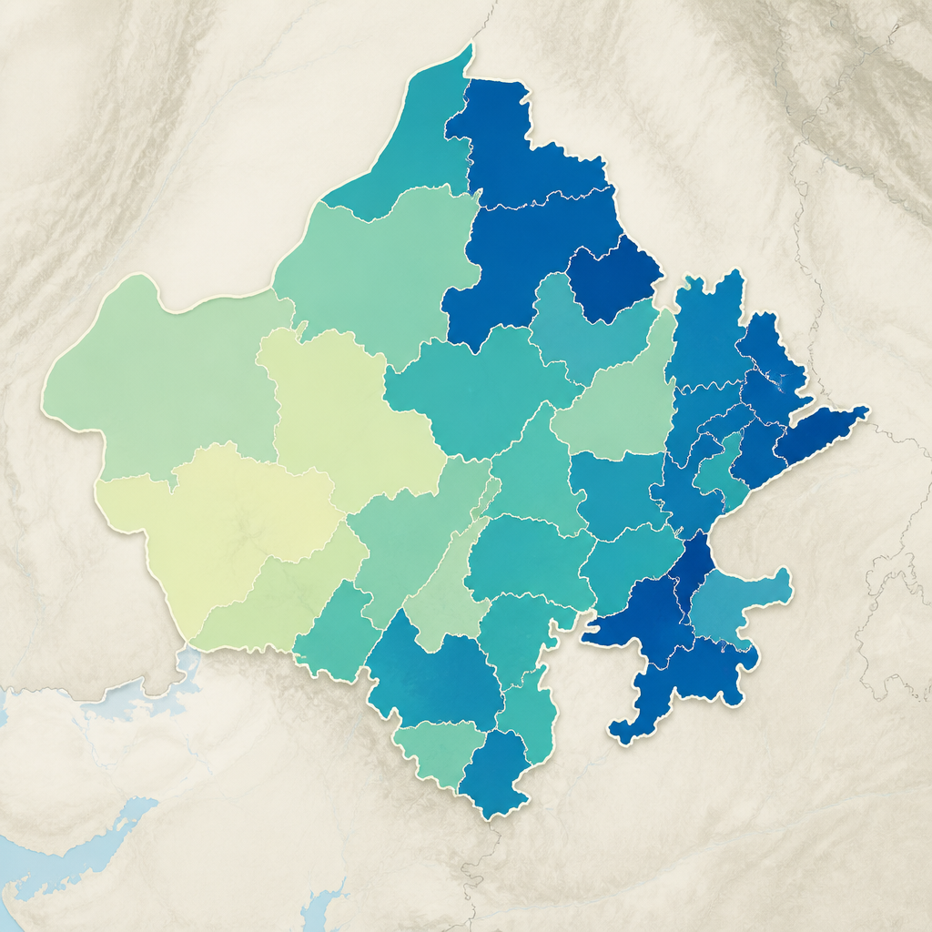 District wise literacy distribution