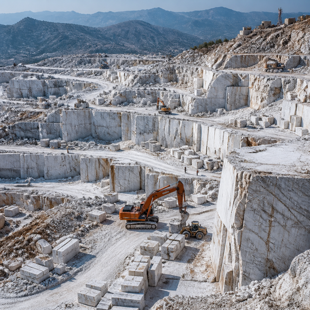 Marble mining in Rajsamand and Udaipur