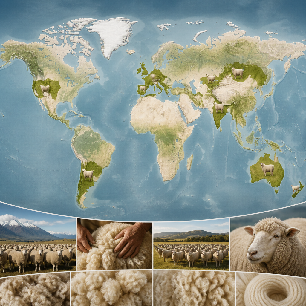 Geographic areas of wool production