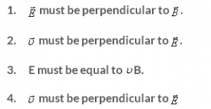 Motion in Combined E and B Fields Multiple Choice Questions for CBSE Class 12 Physics   Topperlearning