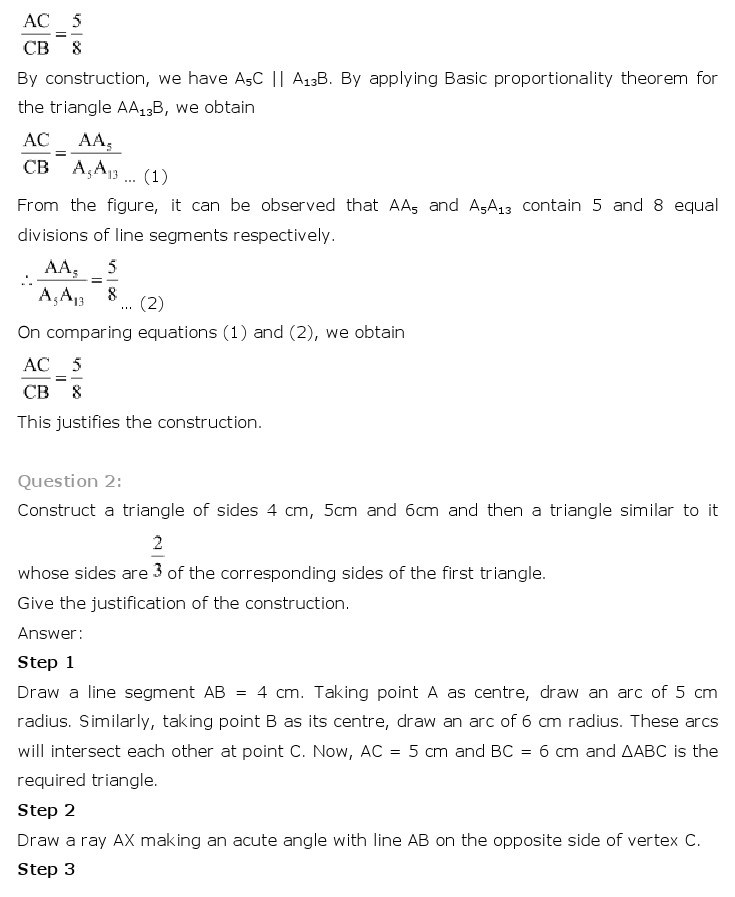 10th, Maths, Constructions 2