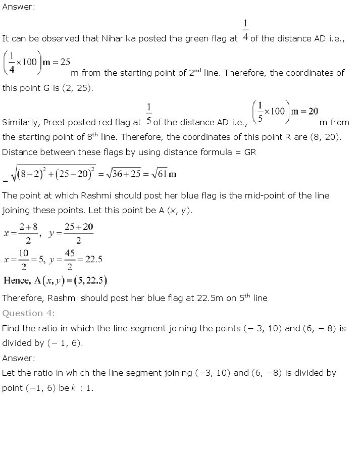 10th, Maths, Coordinate Geometry 11