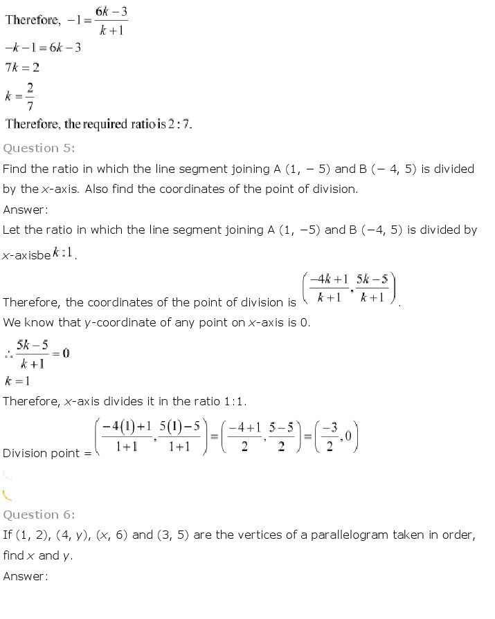 10th, Maths, Coordinate Geometry 12
