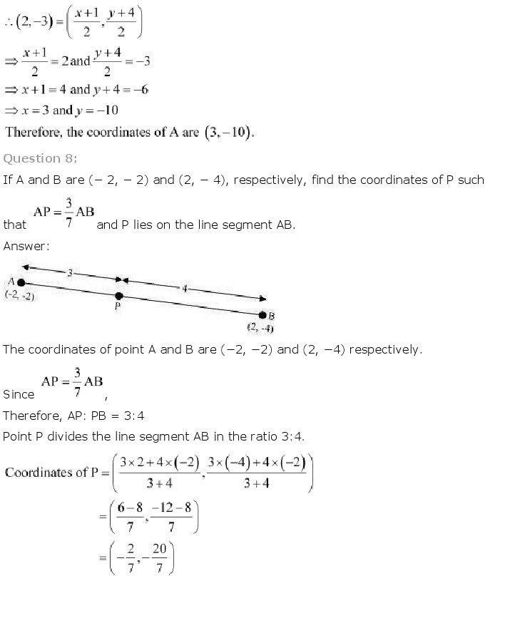 10th, Maths, Coordinate Geometry 14
