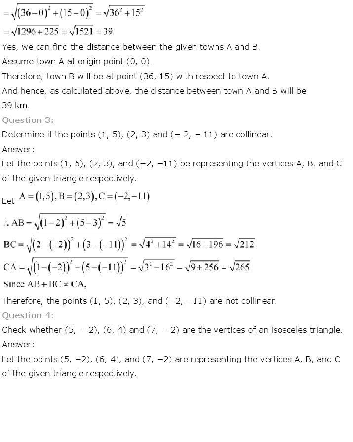10th, Maths, Coordinate Geometry 2