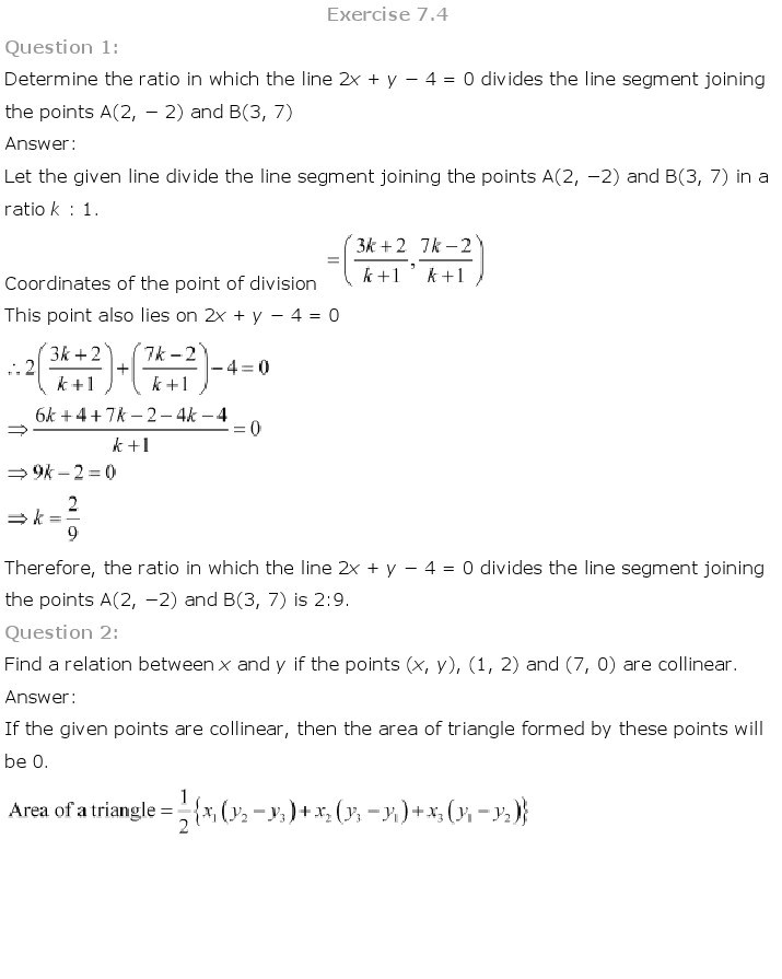 10th, Maths, Coordinate Geometry 22