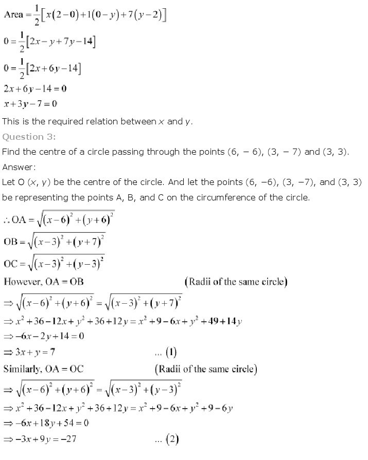 10th, Maths, Coordinate Geometry 23