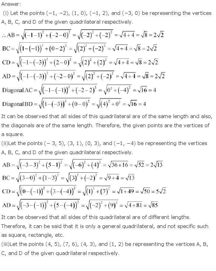 Coordinate Geometry Class 10 Mathematics Ncert Solutions Coordinate Geometry Class 10 Mathematics Ncert Solutions