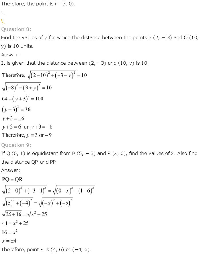 10th, Maths, Coordinate Geometry 7