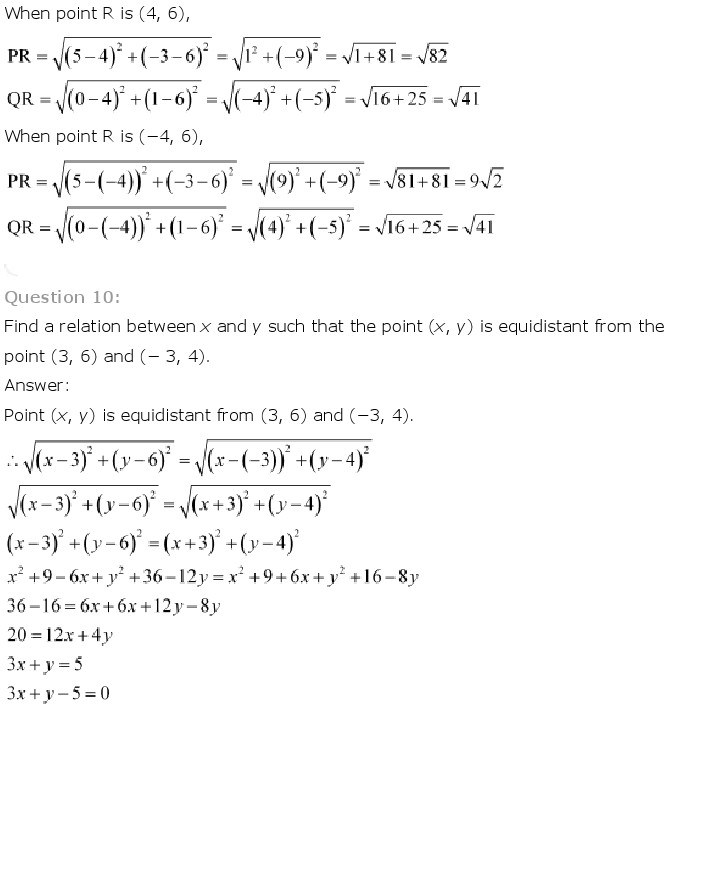 10th, Maths, Coordinate Geometry 8