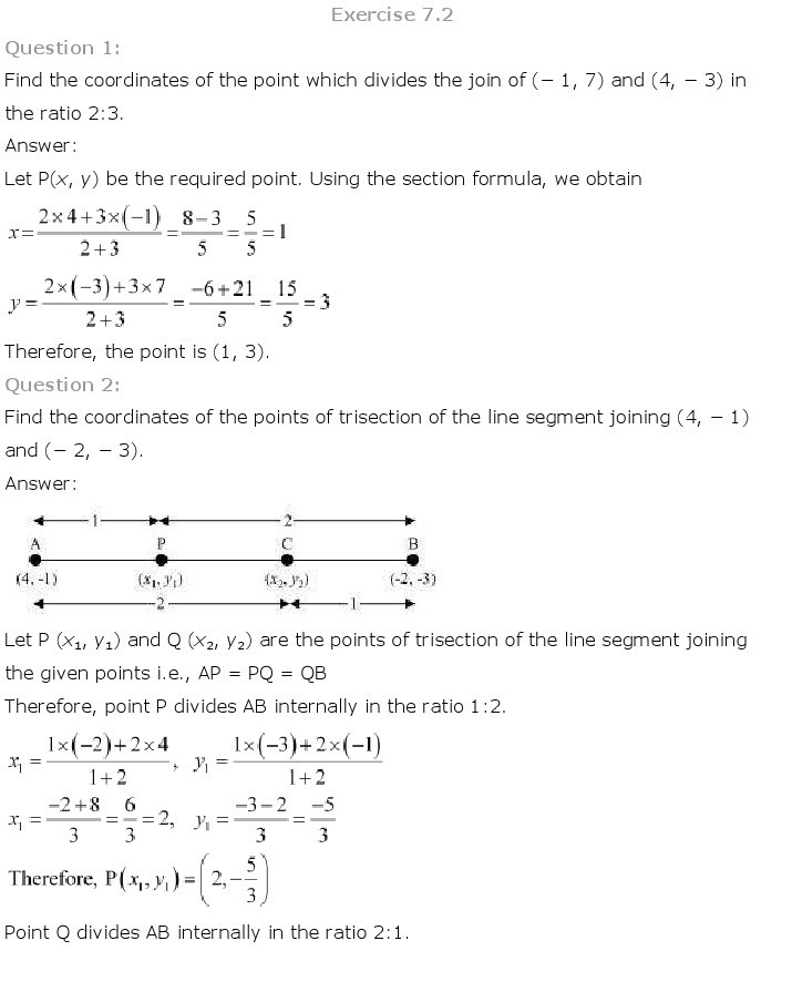 10th, Maths, Coordinate Geometry 9