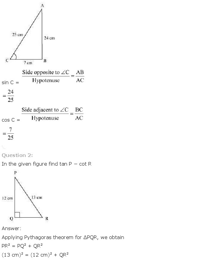 10th, Maths, Introduction to Trigonometry 2