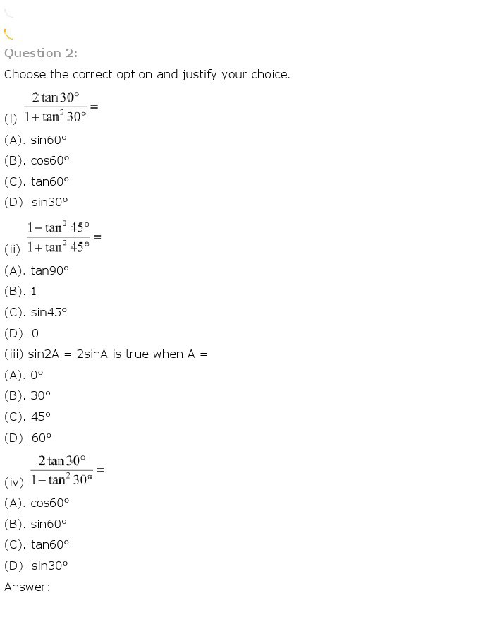 10th, Maths, Introduction to Trigonometry 23