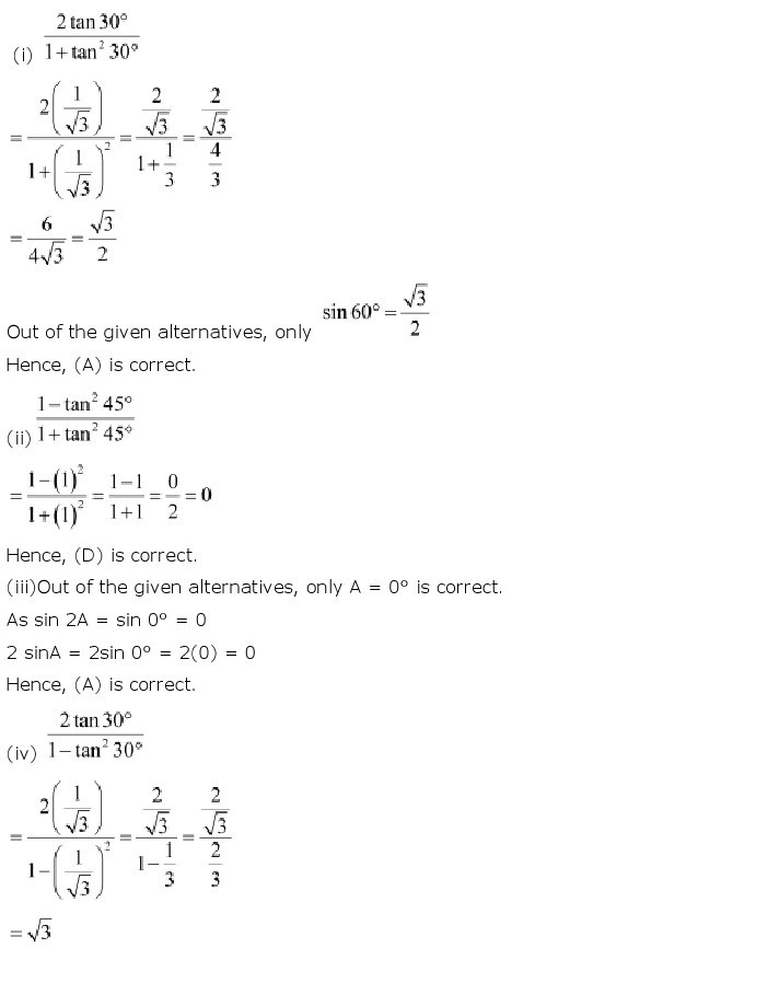 10th, Maths, Introduction to Trigonometry 24