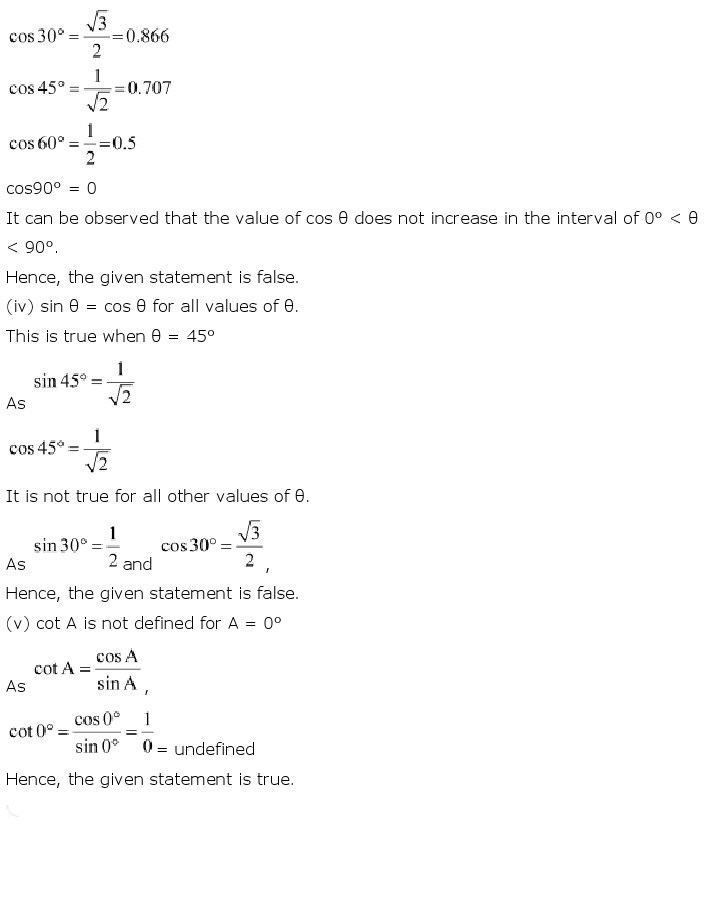 10th, Maths, Introduction to Trigonometry 27