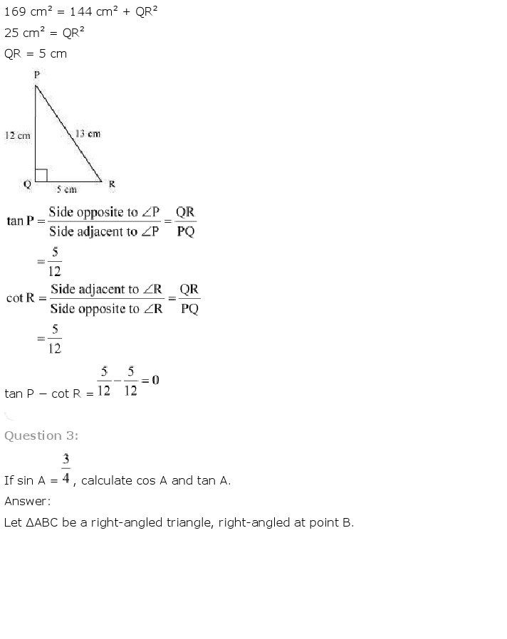 10th, Maths, Introduction to Trigonometry 3