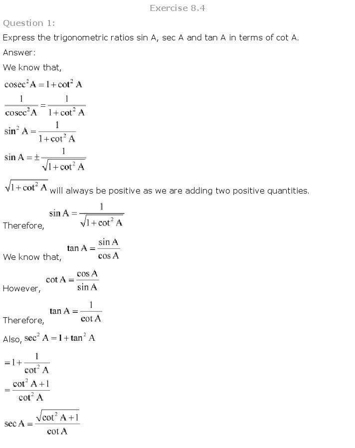 10th, Maths, Introduction to Trigonometry 32