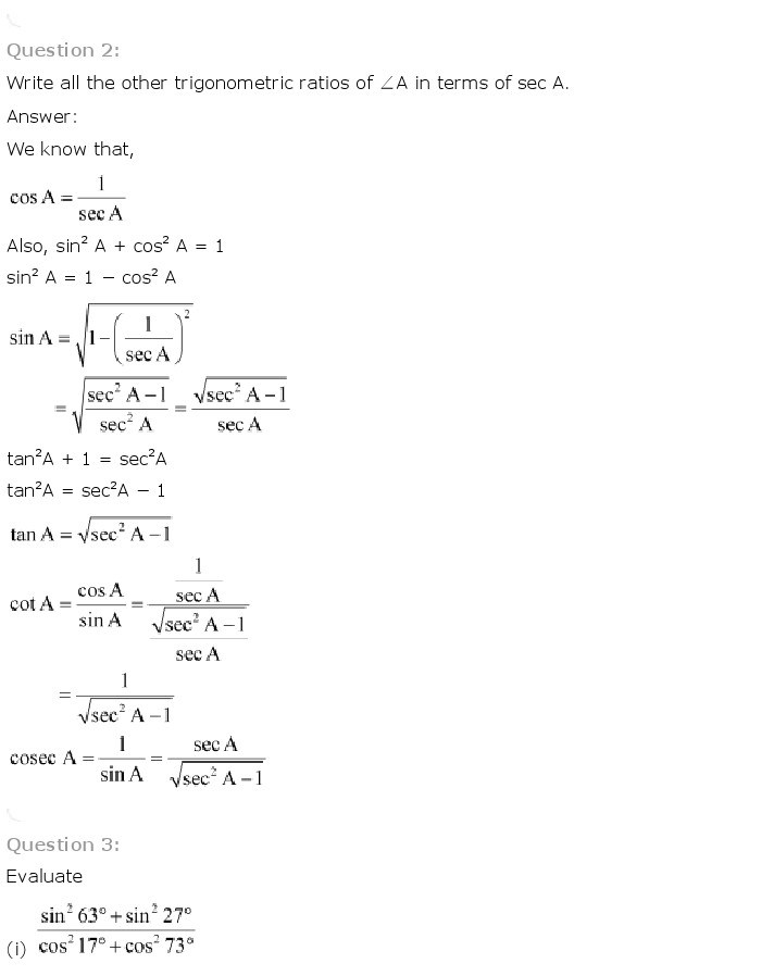 10th, Maths, Introduction to Trigonometry 33