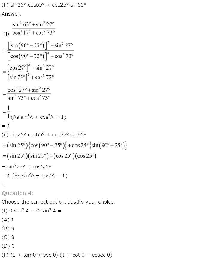 10th, Maths, Introduction to Trigonometry 34