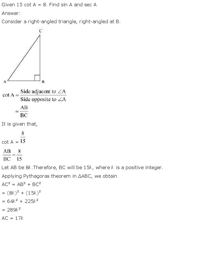 10th, Maths, Introduction to Trigonometry 5