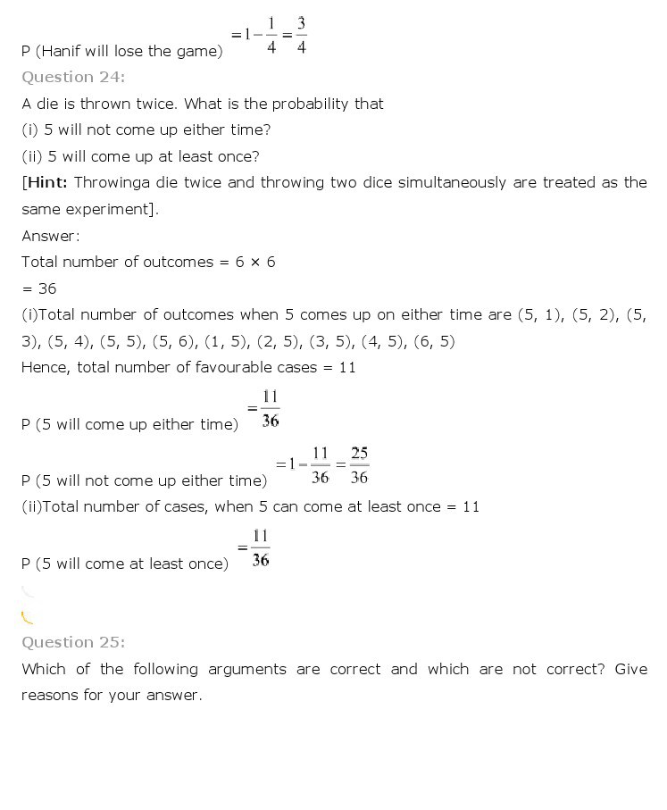 10th, Maths, Probability 16