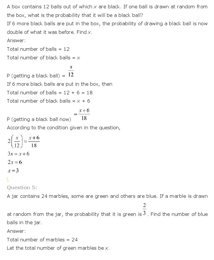 10th, Maths, Probability 21