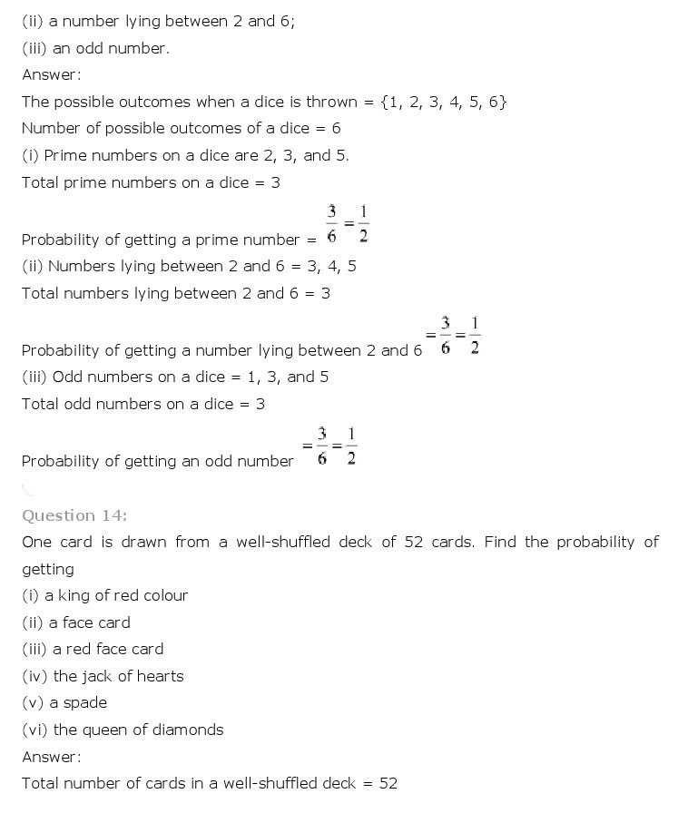 10th, Maths, Probability 8