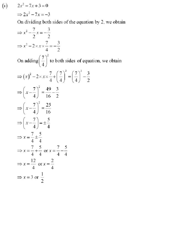 10th, Maths, Quadratic Equations 21