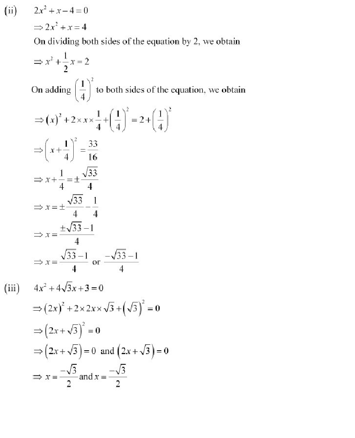 10th, Maths, Quadratic Equations 22