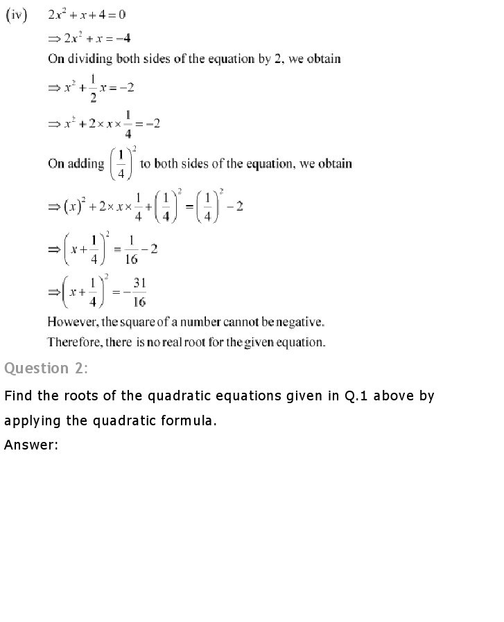 10th, Maths, Quadratic Equations 23