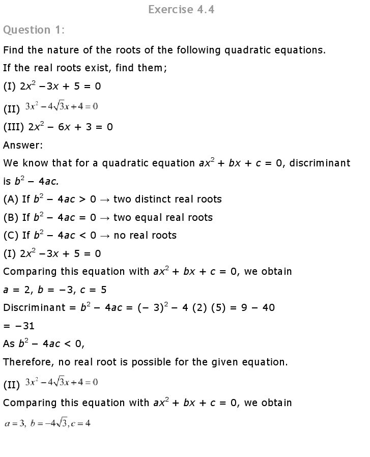 10th, Maths, Quadratic Equations 35