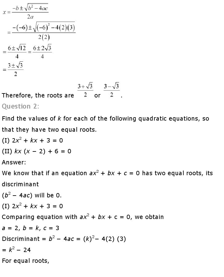 10th, Maths, Quadratic Equations 37