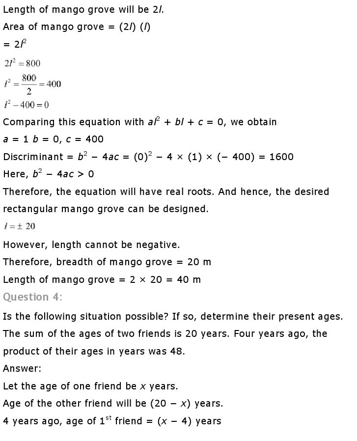 10th, Maths, Quadratic Equations 39