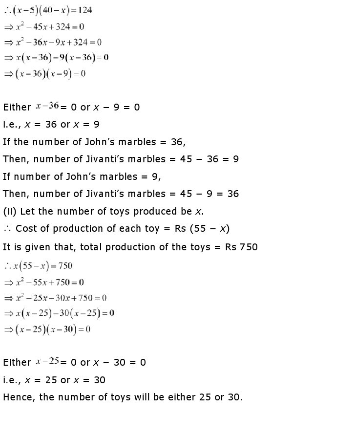10th, Maths, Quadratic Equations 8