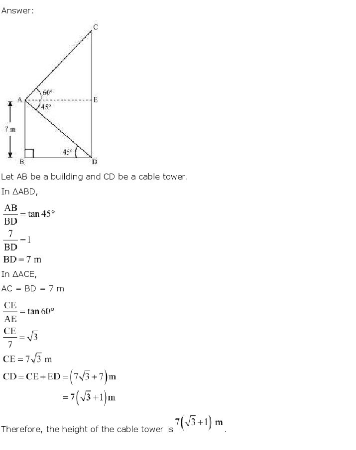 10th, Maths, Some Applications of Trigonometry 13