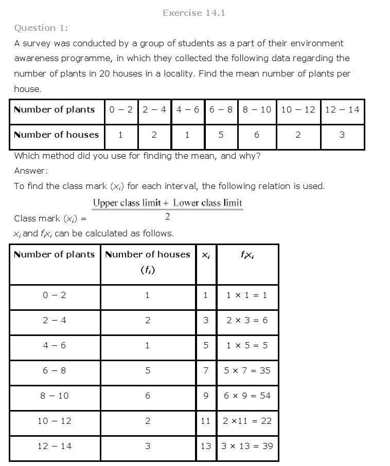 10th, Maths, Statistics 1