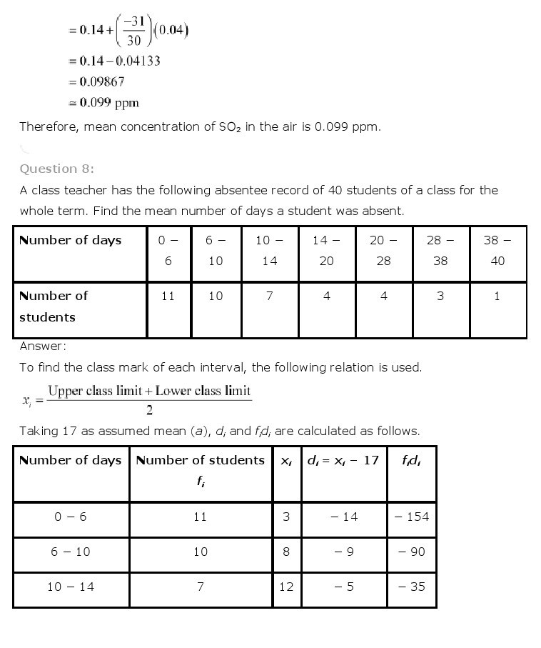 10th, Maths, Statistics 12