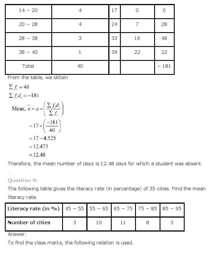 10th, Maths, Statistics 13
