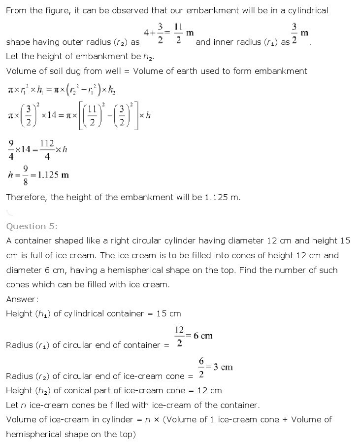 10th, Maths, Surface Areas & Volumes 22