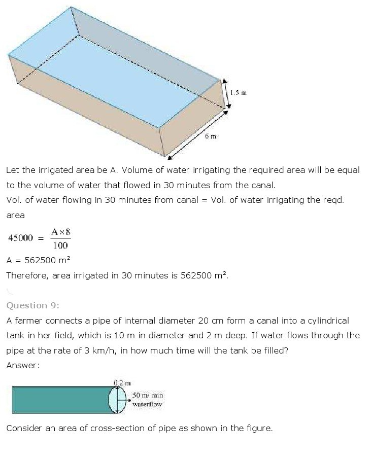 10th, Maths, Surface Areas & Volumes 26
