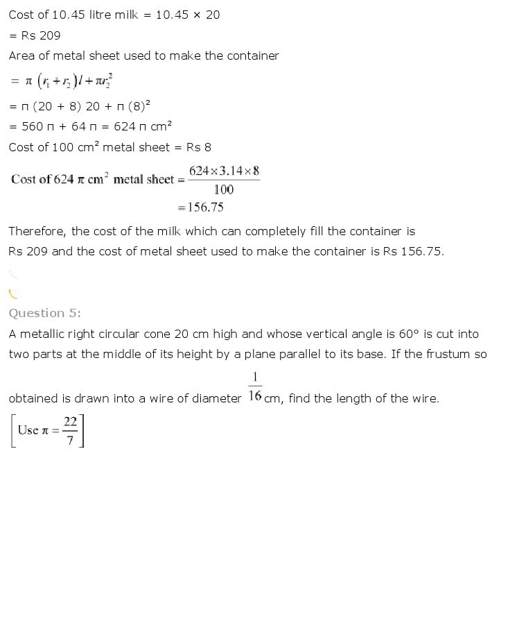 10th, Maths, Surface Areas & Volumes 33