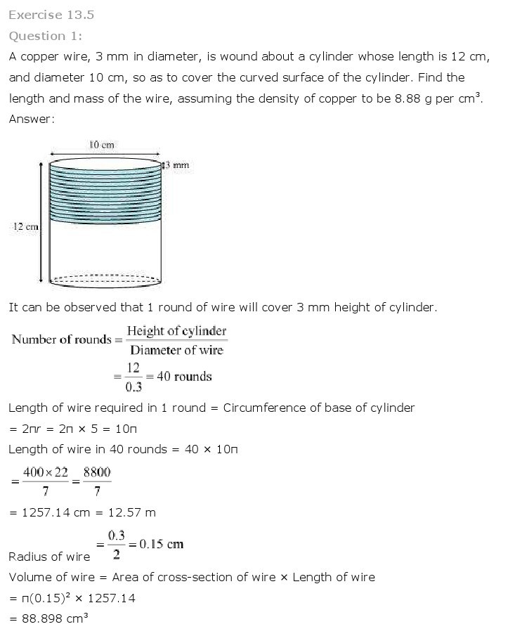 10th, Maths, Surface Areas & Volumes 36