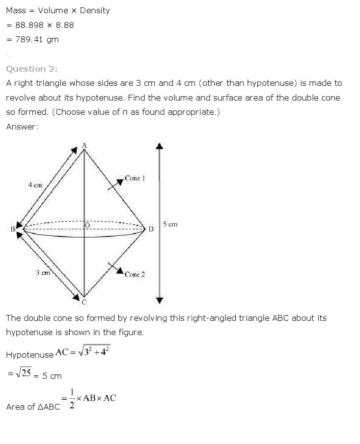 10th, Maths, Surface Areas & Volumes 37