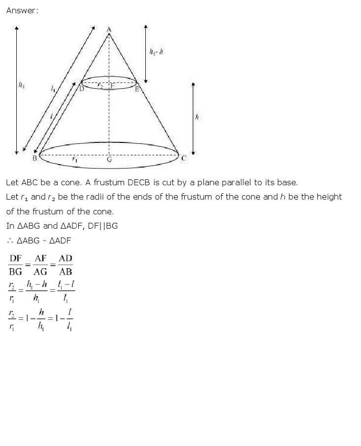 10th, Maths, Surface Areas & Volumes 43