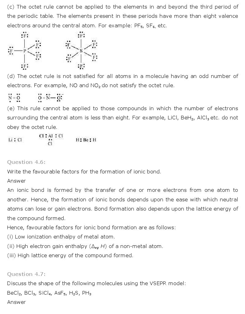 11th, Chemistry, Chemical Bonding & Molecular Structure 4